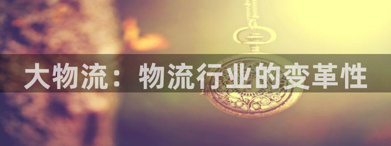28圈是干嘛的:大物流:物流行業的變